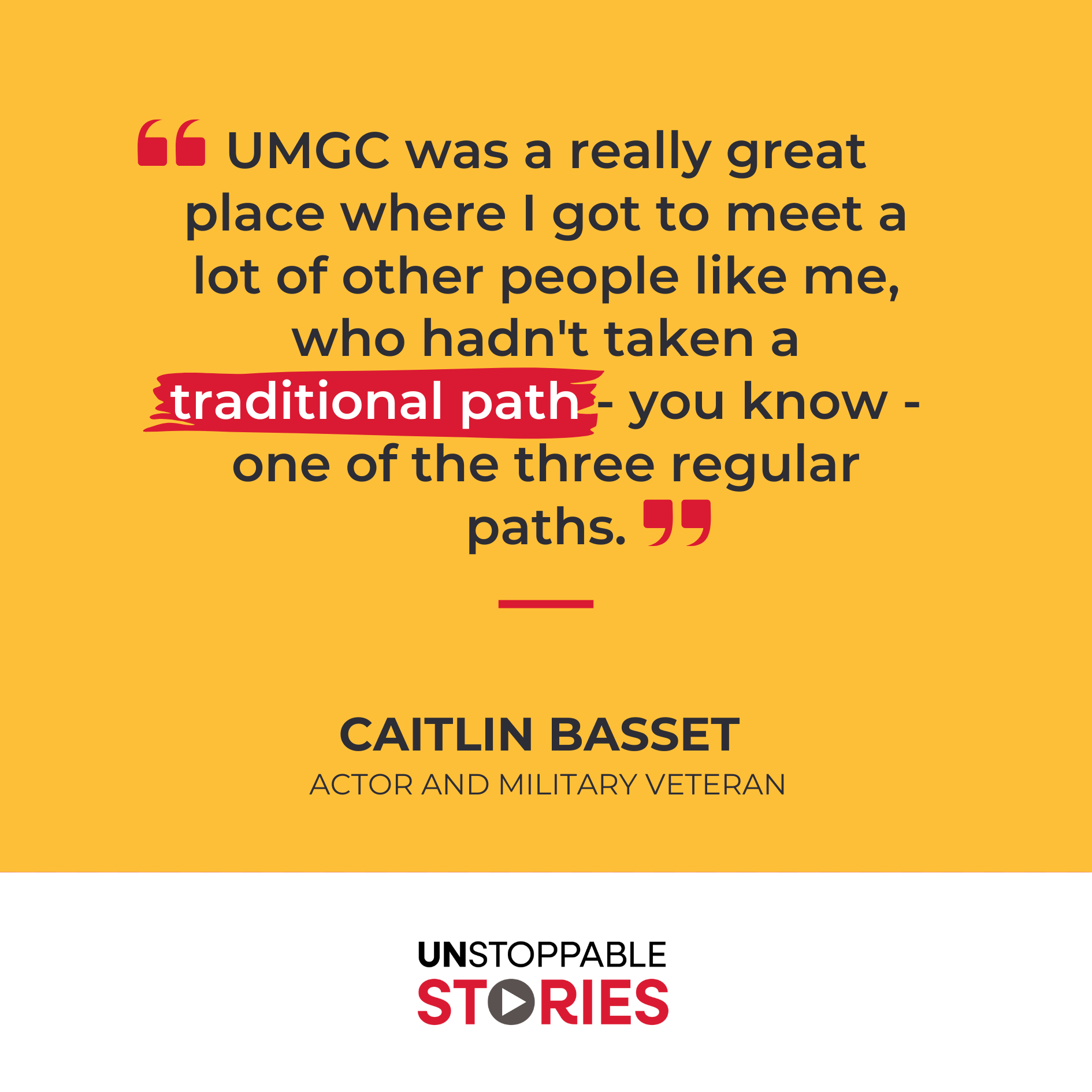 Unstoppable Stories Ep. 1 - Still Quote 2 Unstoppable Stories Ep. 1 - Still Quote 2